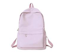 LIZHAYG Sac A Dos Sac à dos simple et décontracté, couleur unie, léger et multifonctionnel, idéal for les lycéens et les voyageurs.(Pink)