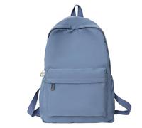 LIZHAYG Sac A Dos Sac à dos simple et décontracté, couleur unie, léger et multifonctionnel, idéal for les lycéens et les voyageurs.(Light Blue)