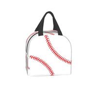 LIZHAYG Sac Isotherme Repas Sac à lunch isotherme réutilisable avec motif de balle rouge et poche avant zippée