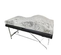 LIZHAYG Surmatelas Ergonomique en Mousse Salon de beauté Extension de Cils incurvée Surmatelas de lit Table de Massage en Velours Matelas for Cils Lit for Salon de beauté(Grey Mattress)