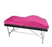 LIZHAYG Surmatelas Ergonomique en Mousse Salon de beauté Extension de Cils incurvée Surmatelas de lit Table de Massage en Velours Matelas for Cils Lit for Salon de beauté(Rose Red)
