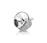 LIZHENG Fit Original Pandora Bracelet Charme 925 Argent Sterling Escargot Mousseux pour Perles De Cristal Fabrication De Bijoux À Bricoler Soi-Même