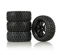 LIZHOUMIL Lot de 4 pneus de voiture RC - Jante pour Wltoys 144001 RC Auto 1/14 1/16 - Échelle Offroad Buggy - 75 mm - Roue de 12 mm - Moyeu hexagonal 4 pièces/jeu