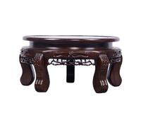 Lizhuzhuzs28 Accueil Sculpture en Relief en ébène à Base Ronde, avec piédestal for bonsaï et théière Socle décoratif(XS)