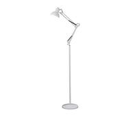 Lizhuzhuzs28 décoration Lampe de Bureau Verticale Pliable à Bras Long et Spectre Complet, Protection des Yeux, for l'apprentissage l'étude (sans Source Lumineuse) Lampadaire Classique(Blanc)