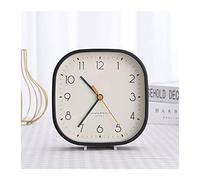 Lizhuzhuzs28 Horloge de Table Petit Support d'horloge de Table Simple et à la Mode avec Horloge à Double Usage Horloge de Bureau de Chevet de Chambre à Coucher silencieuse Pendule à Poser(Noir)