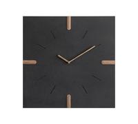Lizhuzhuzs28 Pendule Murale Horloge Murale Minimaliste, silencieuse, alimentée par Piles, Haute compatibilité Horloge de Cuisine(Large Black Square)