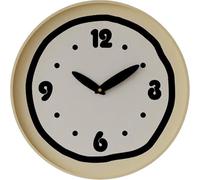 Lizhuzhuzs28 Pendule Murale Horloge Murale silencieuse Style Graffiti crème, alimentée par Piles, Facile à Assortir Horloge de Cuisine(10 inches)