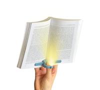 lizia - Lampe de lecture et liseuse LED rechargeable - Support de livre ergonomique à une main - Bleu