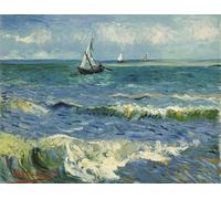 liziciti Kit de peinture diamant 5D pour adultes, chefs-d'œuvre de Van Gogh, strass, point de croix, 30 x 40 cm (Ries Near Sea View)