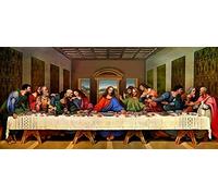 liziciti Kit de peinture diamant de grande taille, The Last Supper Full Drill 5D Diamond Art Kit de peinture de Van Gogh à faire soi-même, peinture de diamant à pois(150 x 66 cm)