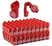 Lizien Peg Hook Lock Stop Lock 100 PièCes en Plastique Rouge Stop Lock Antivol Verrouillage DéTail Pin Crochet SéCurité Affichage Crochet Verrouillage