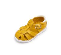 LIZISHU Sandales d'été en maille de qualité supérieure pour bébé garçon et fille, jaune, 21-24 Months Wide