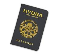 LizMatech Marvel Étui portefeuille pour passeport de voyage Asgard, Wakanda, Hydra, Hydra., 14.5cm x 10cm