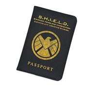 LizMatech Marvel Étui portefeuille pour passeport de voyage Asgard, Wakanda, Hydra, Shield, 14.5cm x 10cm, Moderne