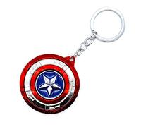 LizMatech Porte-clés Spinner Bouclier Captain America - Nouveau pour 2024, Spinner, 5cm x 5cm