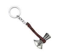 LizMatech Stormbreaker Porte-clés avec hache de Thor et pas marteau Mjolnir, Tête de hache argentée, S