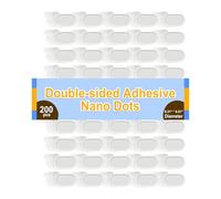 LIZMSIE Lot de 200 pastilles adhésives double face avec languettes à tirer, points transparents de 0,8 x 1,3 cm, adhésif amovible, pour affiches, loisirs créatifs, ballons, festivals, décorations de