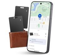 Lizoak Airtag Lot de 2 cartes compatibles avec Google Mon appareil (Android uniquement) Certifié MFi Bluetooth Wallet Tracker IP68 Suivi mondial pour portefeuille, valise, passeport