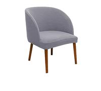 LIZXJY 1/2/4 Pieces Housse de Chaise Salle A Manger Semi Circulaire Extensible Scandinave Housse de Dossier Couverture de Chaise avec Accoudoir de Fauteuil Salon Lavable pour Bureau(H,6PC)