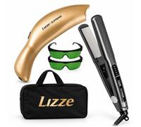 LIZZE Kit Professionnel Extreme Titanium 250 °C + Photon Supreme - Lisseur Titane et Appareil de Soin Capillaire