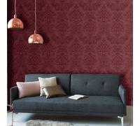Livingwalls 368983 Metropolitan Stories Lizzy London Papier peint intissé avec ornements baroques Rouge/noir 10 x 0,53 m