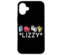 Lizzy Nom Personnalisable pour Chien Lizzy Coque pour iPhone 16 Plus