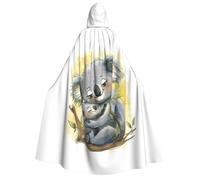 LJABCVNN Cape à capuche pour adulte avec imprimé koala mignon et maman et bébé, confortable pour cosplay, fêtes, maisons hantées
