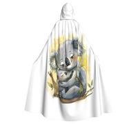 LJABCVNN Cape à capuche unisexe pour adulte avec imprimé koala mignon maman et bébé pour cosplay, fête, scène, bal costumé