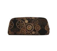 LJABCVNN Gears Clock Pochette en cuir avec fermeture éclair, sac de rangement, organisateur de maquillage pour bureau et usage quotidien, Argenté., Taille unique, Valise