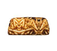 LJABCVNN Pochette en cuir imprimé Fast Food avec fermeture éclair, sac de rangement, organisateur de maquillage pour bureau et usage quotidien, doré, Taille unique, Valise