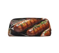 LJABCVNN Pochette en cuir imprimé Fast Food avec fermeture éclair, sac de rangement, organisateur de maquillage pour bureau et usage quotidien, doré, Taille unique, Valise