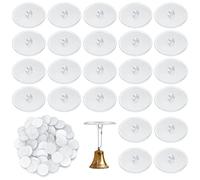LJAPPLIED 60 Pièces Crochets de Plafond Adhésif, Crochets Adhesifs Transparent pour Accrocher des Décorations Lumineuses, Salle de Bain, Cuisine, Plafond (60) (standard, 60)