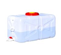 LJBD Bidon d'eau avec Robinet, Potable Réservoir d'eau en HDPE, Jerrican Eau Alimentaire avec Poignée pour Camping en Plein Air Randonnée Voyage Barbecue L'urgence(Size:200L,Color:Blanc)