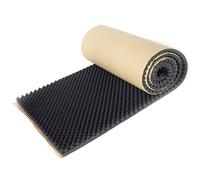 LJBD Mousse Acoustique Autocollante, Panneau Acoustiques Mousse Anti-Bruit Haute Densité 15mm D'épaisseur Ignifuges Isolant Phonique pour Bureaux Studio Podcasts(Size:1m x 10m,Color:Noir)