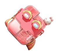 LJCM Bouteille d'eau en Plastique à la Mode, Double Bouteille d'eau Potable Exquise Kawaii, Apparence Mignonne avec Paille pour le Yoga et la Salle de Sport (#2)