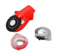 LJCM Machine d'étiquettes de Gaufrage, Mini Imprimante d'étiquettes Portable Ergonomique Manuelle Efficace pour Album Photo (Rouge)