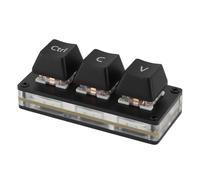 LJCM Mini Clavier à 3 Touches, Clavier Programmable, Interrupteur Rouge, Rétroéclairage coloré échangeable à Chaud, Clavier USB Programmable personnalisé à Une Main pour Jeu de Travail