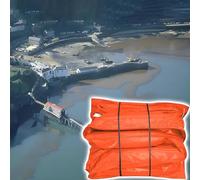 LJCSSD Barrières Anti-inondation et Anti-Eau, barrières Anti-Huile en PVC, barrages flottants Anti-Huile en PVC, Coussins gonflables Multiples indépendants,L10m/32.8ft-H90cm/35.4inch