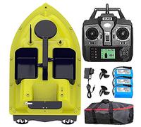 LJCSSD Bateau Amorceur Peche Carpe, Bateau Amorceur Peut Transporter 2kg D'appat Grande Capacité 5200mAh Batterie, Fishing Bait Boat - Cadeau pour Adultes et Enfants 3×5200mAhBattery