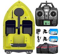 LJCSSD Bateau Amorceur Peche Carpe, Bateau Amorceur Peut Transporter 2kg D'appat Grande Capacité 5200mAh Batterie, Fishing Bait Boat - Cadeau pour Adultes et Enfants 2×5200mAhBattery