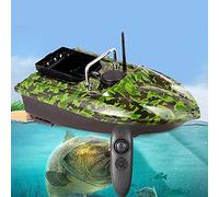 LJCSSD Bateau D'appat De Pêche, Grande Capacité 5200Mah Batterie, Bateau Amorceur Peche Carpe Croisière en Une Clé 500m sur OpéRation à Distance Green