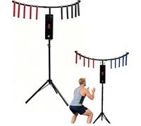 LJCSSD Machine d'arcade Catch Stick - Testeur de réflexes LED avec Support réglable en Hauteur, idéal pour Les Locations de fêtes, Les Parcs d'attractions et Les Bars - améliore la Coordination Black