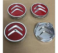 LJCXZS Cache Moyeux pour Citroen C2 2008-2009,Cache Moyeu Aluminium+ABS Cache Roue Centrale avec Badge Bouchon Jante Couvercle Jante D'emblème Contre Poussière Capuchon Accessoires Voiture