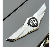 LJCXZS EmblèMe Logo Voiture pour MG EHS 2019-2024,Badge Metal Décalcomanies Insigne Capot De Voiture Tronc Logo Emblème pour Grille Décoration Voiture Accessoires,Silver-Black Label
