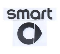 LJCXZS EmblèMe Logo Voiture pour Smart #1 2023 2024,Badge Metal Décalcomanies Insigne Capot De Voiture Tronc Logo Emblème pour Grille Décoration Voiture Accessoires,Black-Car Logo + Letter Logo