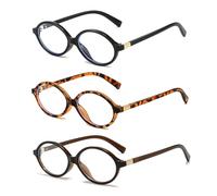 LJCZKA 3 Paires Lunettes Anti Lumiere Bleue Femme Ovale Petite Lunettes Ordinateur Oeil de Chat y2k Anti-Fatigue pour Jeux, Texing et Lecture