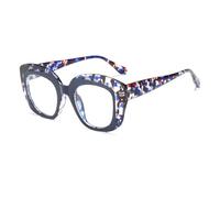 LJCZKA Lunette Anti Lumiere Bleue Femme Carré Surdimensionnée, Rétro Lunettes de Lecture à Monture Carrée Lunettes Anti Fatigue