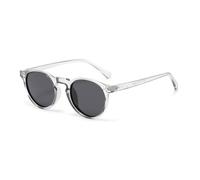 LJCZKA Lunette de Soleil Polarisée Ronde Homme Femme Vintage Rétro Lunettes de Soleil Femme Polarisées Protection UV400