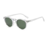 LJCZKA Lunette de Soleil Polarisée Ronde Homme Femme Vintage Rétro Lunettes de Soleil Femme Polarisées Protection UV400